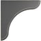 Ekena Millwork 1 3/4"W x 7 1/2"D x 7 1/2"H Eaton Wood Vintage Decor Bracket, Black BKTWD02X08X08EABL - alternate 2